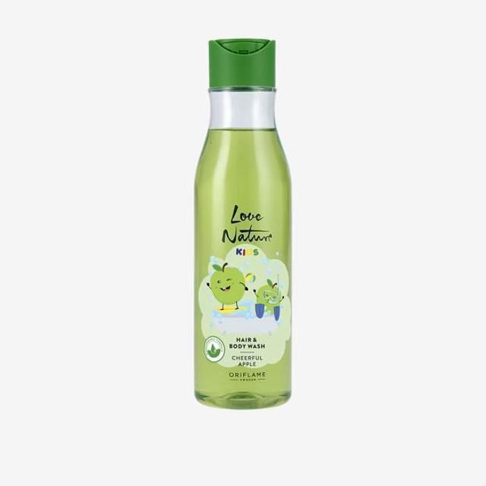 Nettoyant pour les Cheveux et le Corps des Enfants Love Nature Cheerful Apple 250 ml
