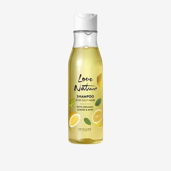 Gpour Cheveux Gras Love Nature à l'Extrait Naturel de Citron et de Menthe 250 ml
