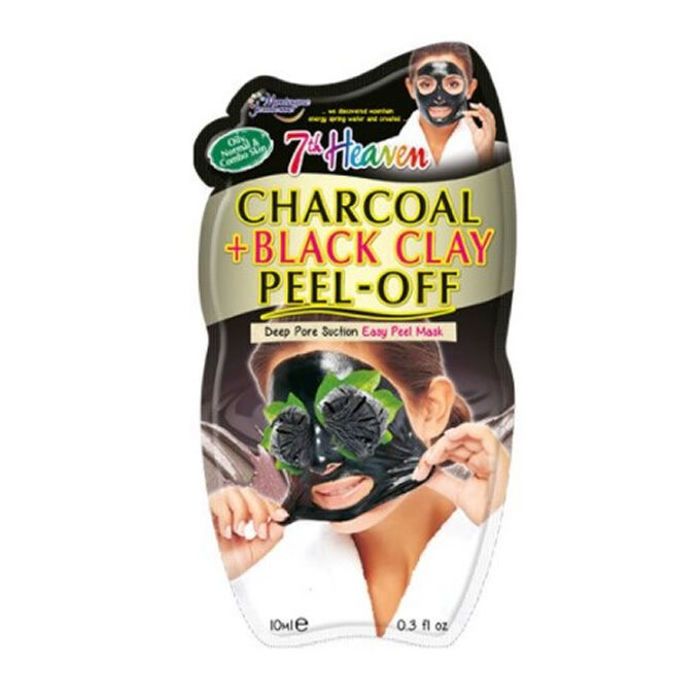 Masque facial - 7TH HEAVEN - Charcoal Black Clay Peel-Off - Vegan - 75 ml - Peaux mixtes