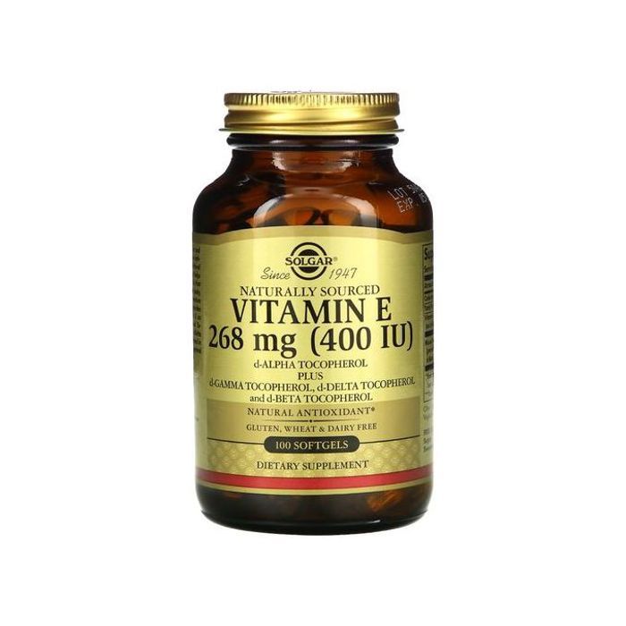 Solgar Vitamine E Pure D-Alpha Tocophérol - 268 mg (400 UI) - 100 Gélules