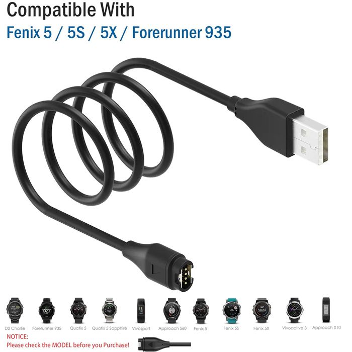 Câble de chargeur USB S6 pour montre intelligente Smart Watch Garmin Fenix 5, 5 s, 5X, Forerunner 935, 245