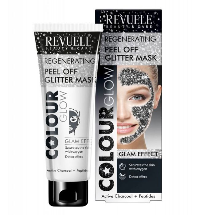 Masque Peel Off - REVUELE - Colour Glow - Charbon Actif - Peptides - 75 ml