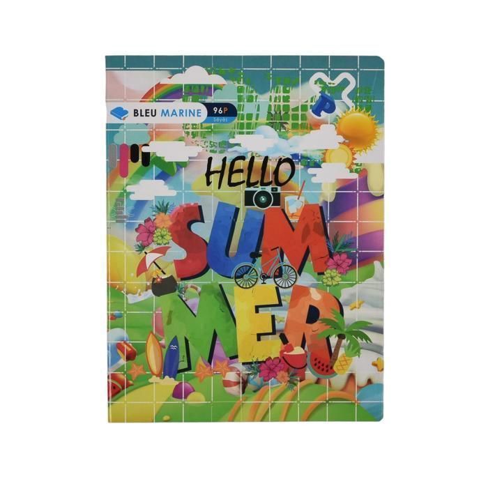 Cahier - Multicolore - 17x22cm - 96 Pages - Grands Carreaux - 60g