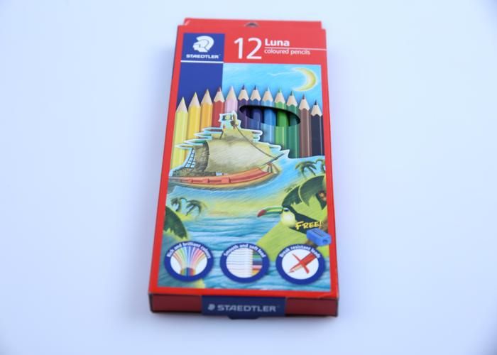 Crayons de couleur - STAEDTLER - Luna 12ct - Multicolore - Mine résistante - Pour enfants à partir de 3 ans