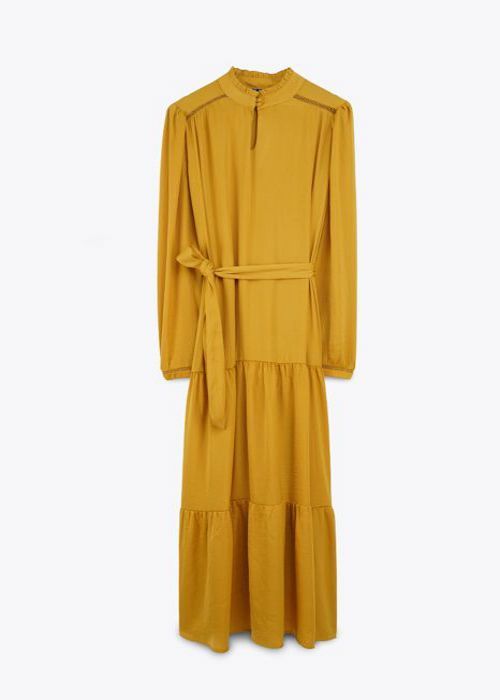 Robe - Marwa - Mustard - Dentelle - Jaune - Femme
