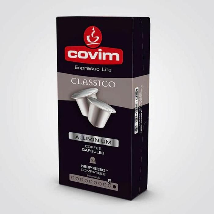 10 CAPSULES DE CAFÉ CLASSICO NESPRESSO EN ALUMINIUM. COVIM - HAUTE QUALITE - 100% ITALIEN.