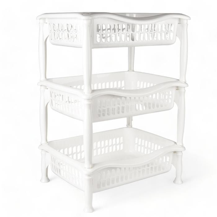 Légumier - FAMILY 3 NIVEAU - Plastique - Noir - Compartiments spacieux