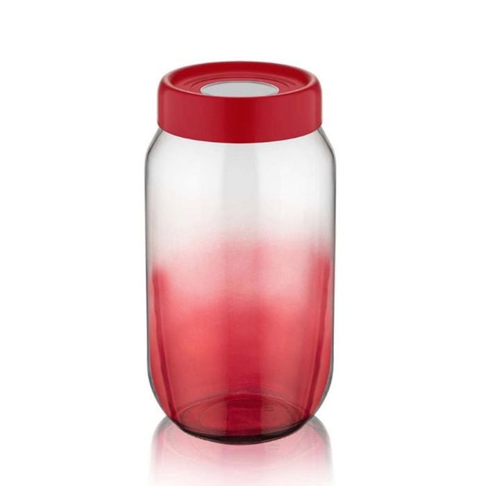 Pot en verre arc-en-ciel 1000cc rouge C-00426