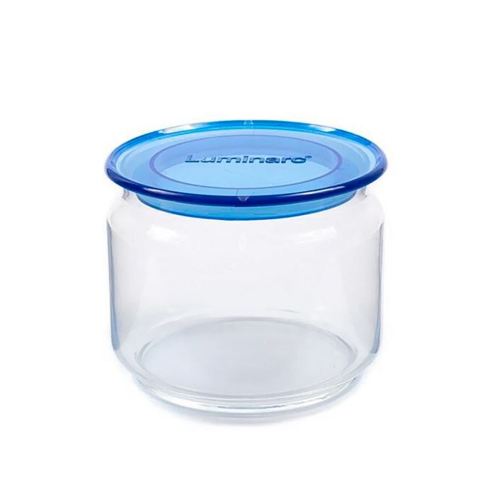 Pot jar 0,5 L - LUMINARC - Plano blue - Couleur bleue - Design hermétique - Pratique pour conservation