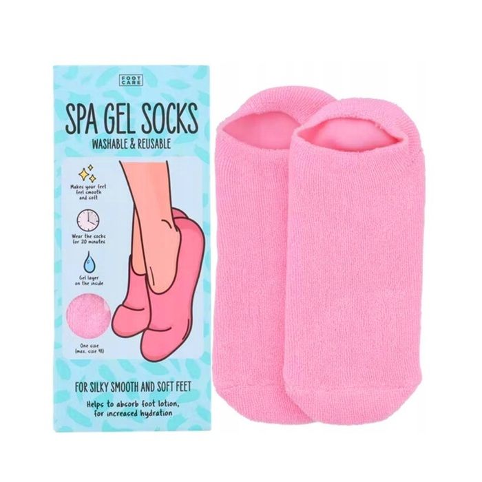 Chaussettes avec Gel Hydratant - Footcare - Lavables - Hypoallergéniques - Taille Unique - Rose