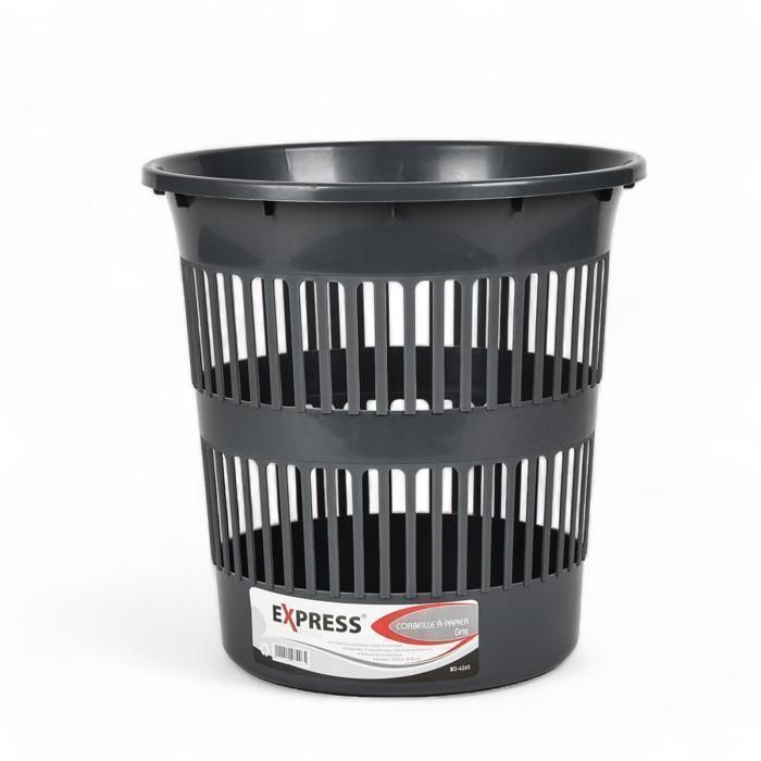 Corbeille à papier - Express - XO - 4265 - Plastique gris - Empilable - 28,5cm x 28cm
