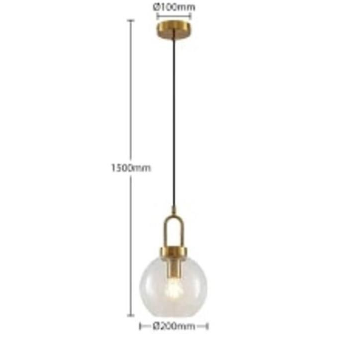 Éclairage pendentif - MULTI LED - Vintage industriel - Cristal noir - 60W - E27