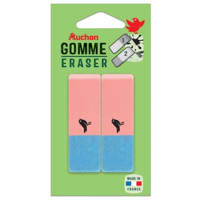 Lot De 2 Gommes Mixtes Auchan