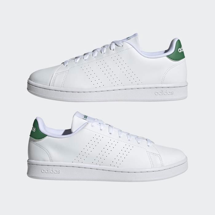 Basket - ADIDAS Advantage - Pour homme - Blanc et vert