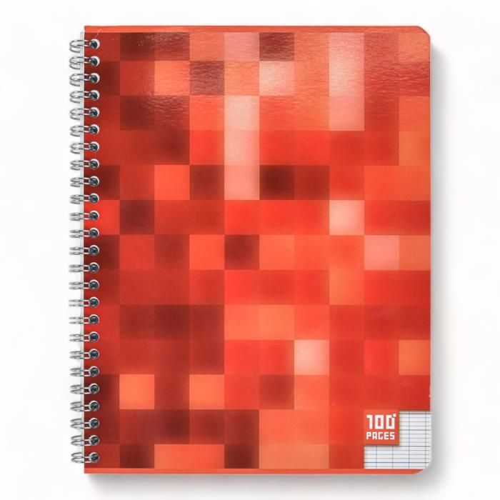 Auchan Cahier spirale seyes 17x22cm grands carreaux - 100 pages