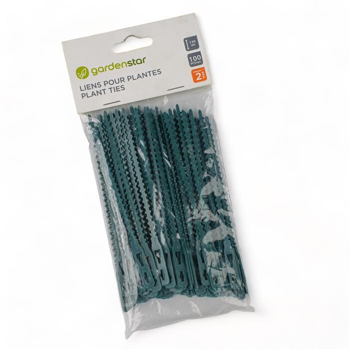 Lot de 100 bagues plastique vertes 13 CM GardenStar