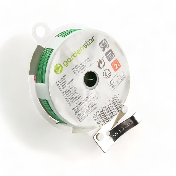 Distributeur de fil en acier vert avec cutter intégré - 50 m