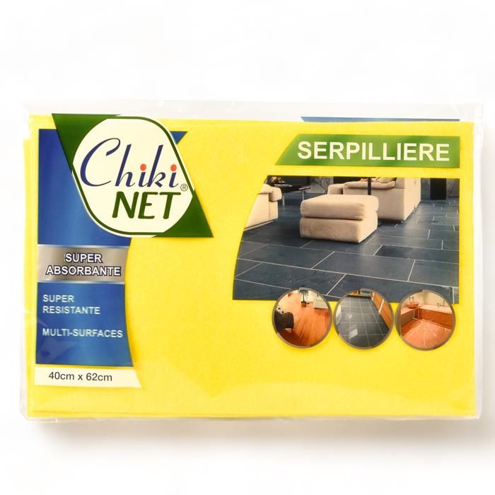 CHIKI NET Serpillère nettoyante jaune (40x62cm)