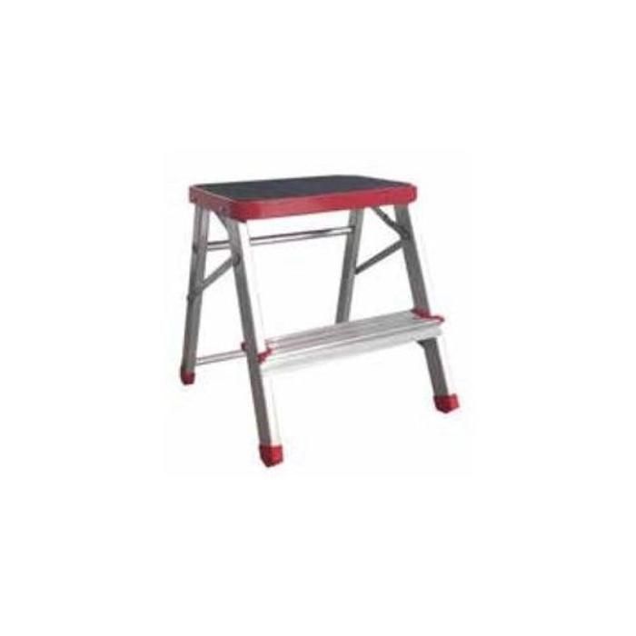 Escabeau Pliant - Taboret - Aluminium - 2 marches - Charge maximale 150 kg