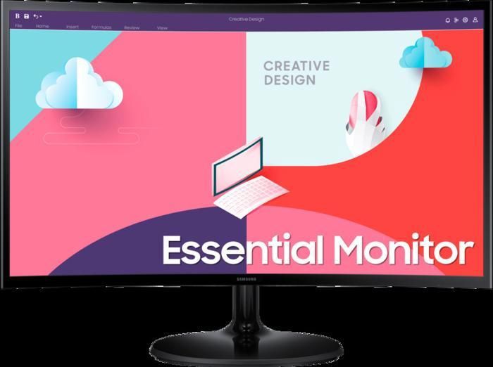 Écran incurvé 24" Samsung Essential Curved Monitor S3 (LS24C360EAMXZN)