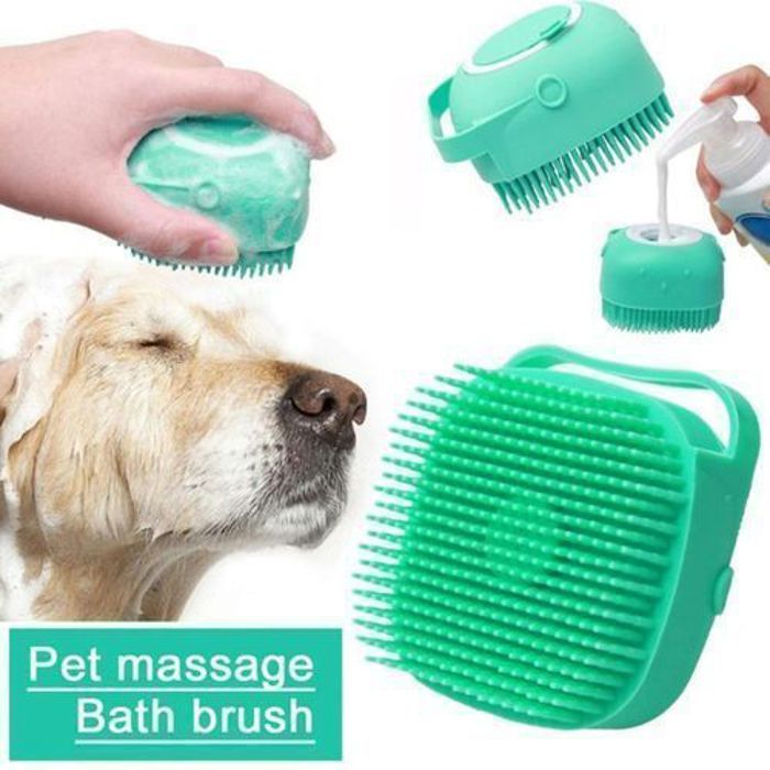 Brosse de shampooing pour chien de compagnie Peigne de massage pour chat Brosse de nettoyage de bain pour cheveux