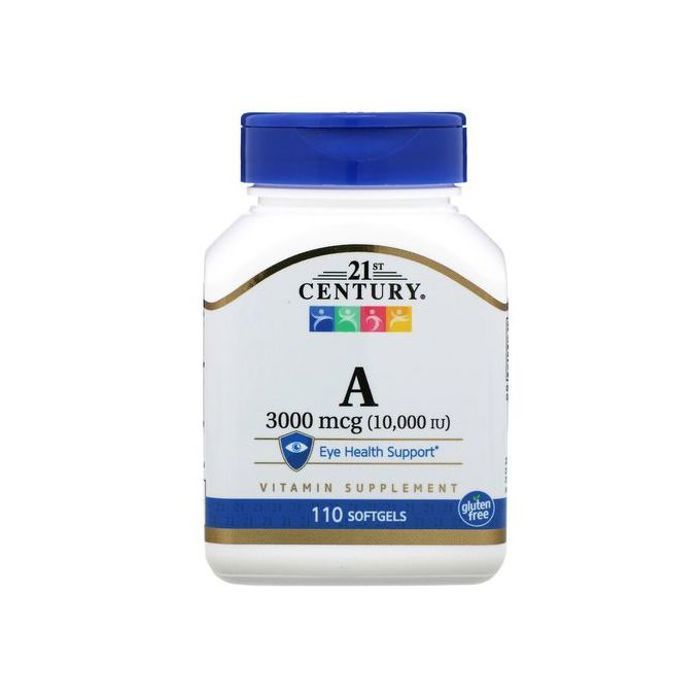 Vitamine A 3000 µg (10 000 UI) 110 capsules à enveloppe molle