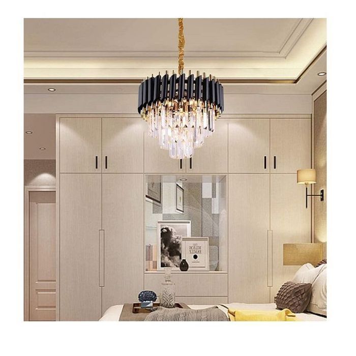 Lustre Suspension cristal moderne Marron Diamètre 30cm