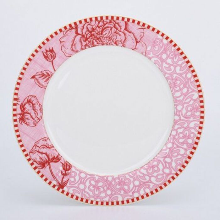 Assiettes de présentation - BIRD - Majorelle K-05 - Porcelaine fine - 27 cm - Lot de 6