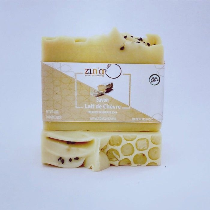 Savon naturel artisanal - ZIN'OR - Savon lait de chèvre - 120 g - Hydratant - Nourrissant