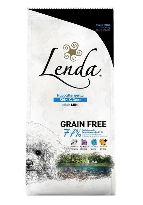 Aliment complet - Lenda - Mini Hypoallergénique - 2KG - Sans céréales - Pour chiens adultes