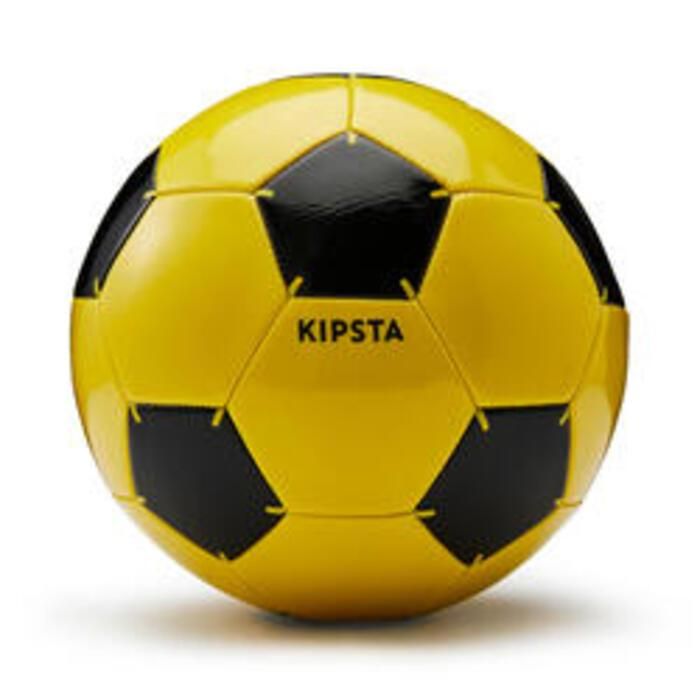 Ballon de football - DECATHLON - First Kick - Taille 5 - Jaune - Pour jeunes joueurs