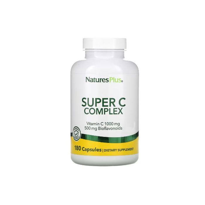 Complexe super vitamine C 1000 mg & 500 mg Bioflavonoids, 180 comprimés végétaux