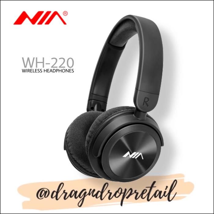 NIA WH-220 casque d'écoute sans fil Bluetooth sur l'oreille 4 en 1 carte BT/TF/radio FM/entrée Audio 3.5mm Aux