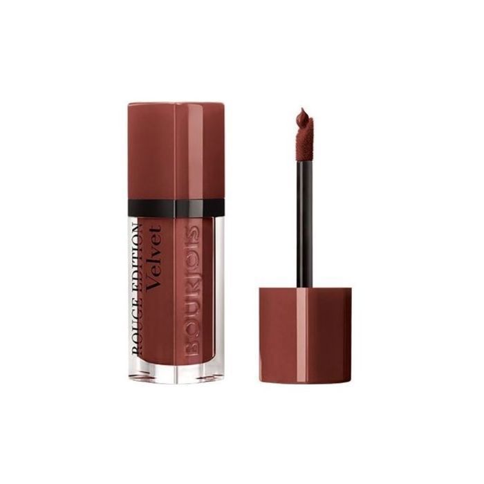 Rouge à lèvres - BOURJOIS - Velvet Ink 18 Allabout Brown - Fini mat - Tenue 24h - Applicateur précis