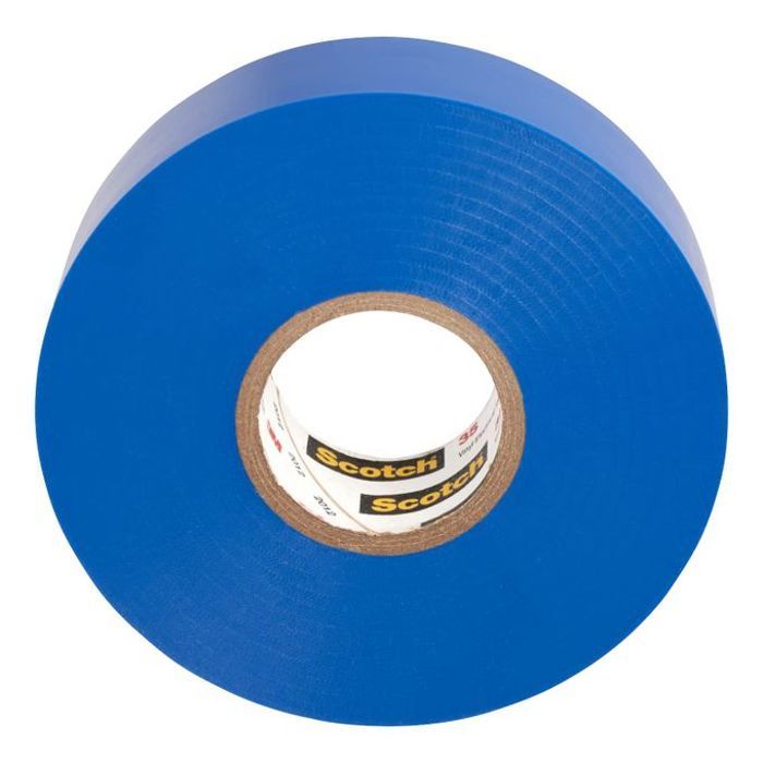 Ruban isolant - SCOTCH - 20 m x 19 mm - PVC - Bleu - Épaisseur 0.18 mm