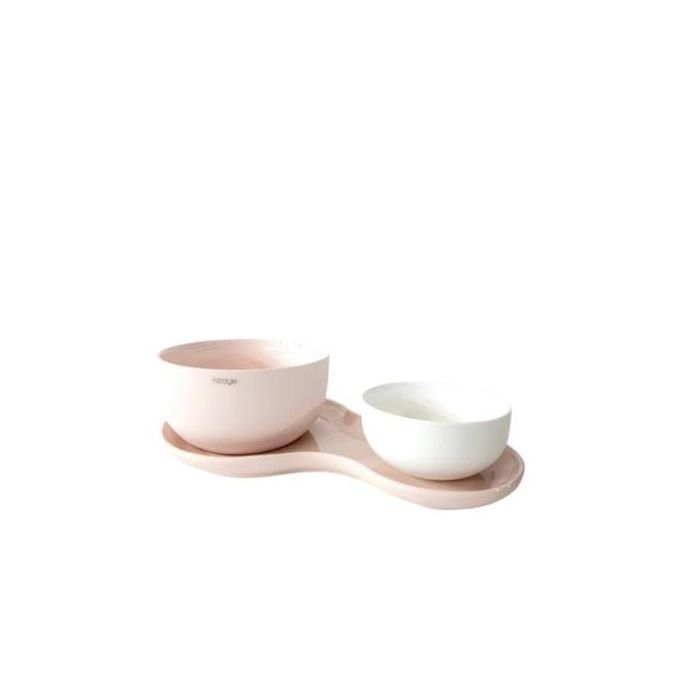 Set à amuse-bouche - ART KITCHEN - Réf 96004 - 2 bols en porcelaine - Diamètres 10 et 14 cm - Couleur rose