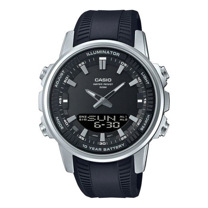 Montre - CASIO - AMW-880-1AVDF - Analogique/Numérique - Résistance à l'eau 50m - Bracelet en résine