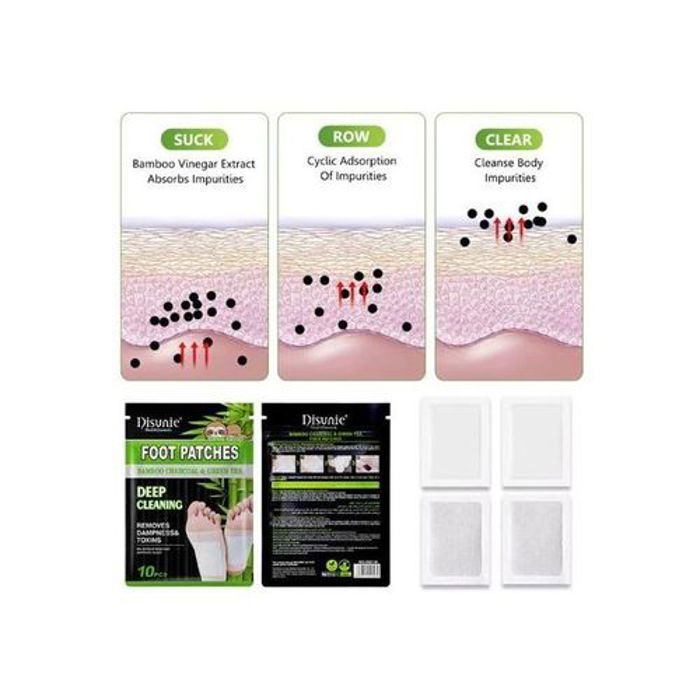 Detoxcarbon 10 Patches Détox Pour Les Pieds