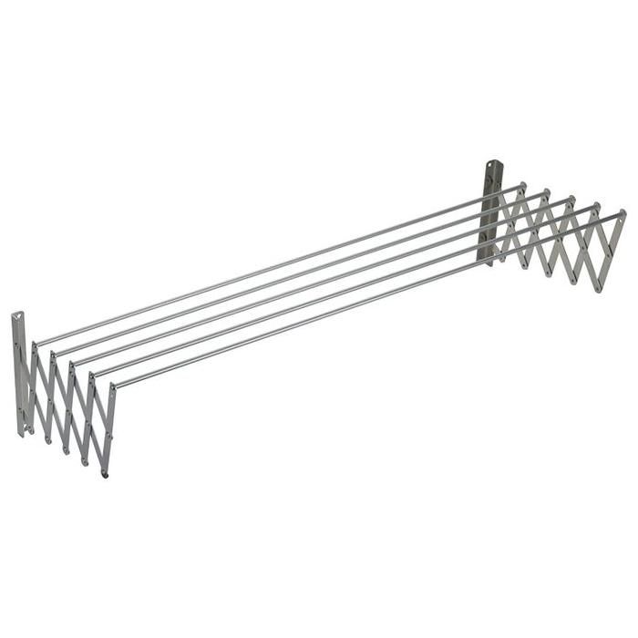 Séche Linge Extensible Inoxydable avec 5 barres Aluminium de 100 cm
