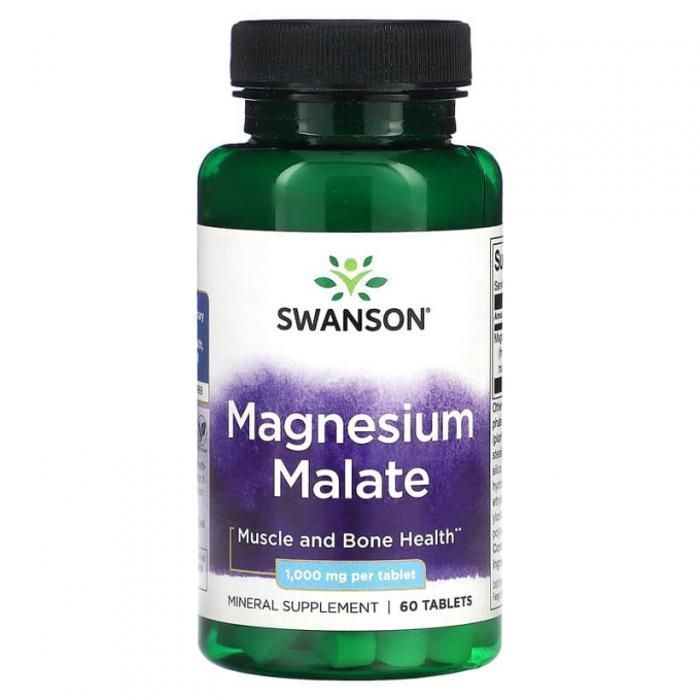 Swanson, Malate de magnésium, 1000 mg, 60 comprimés