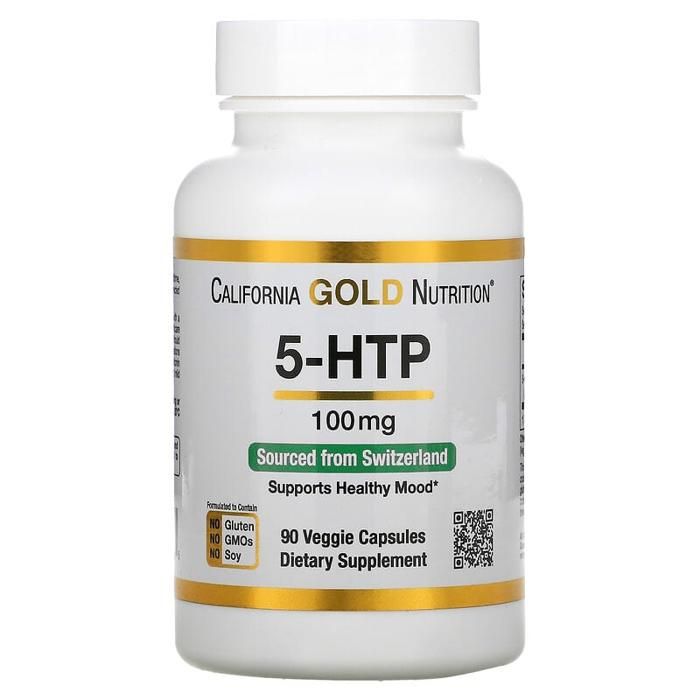 California Gold Nutrition, 5-HTP, Bonne humeur, , 100 mg, 90 capsules végétales