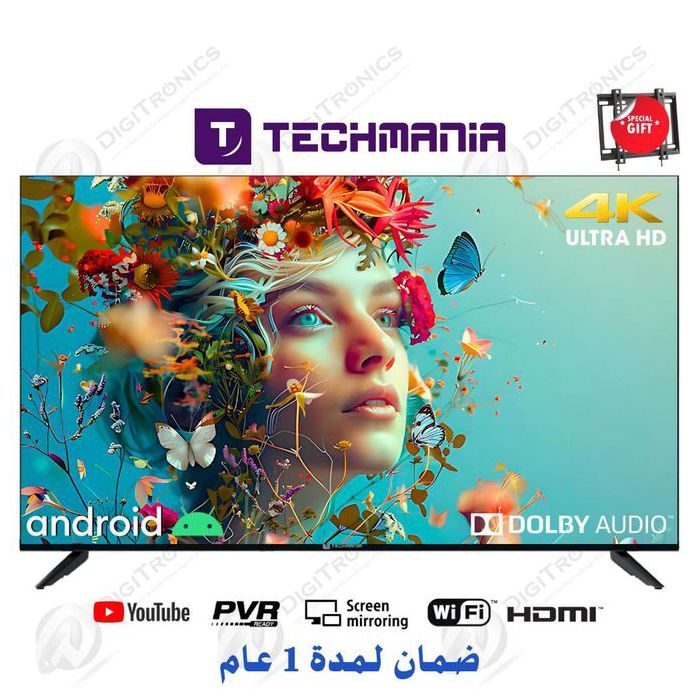 50 4K UHD Smart Android, Wi-Fi, HDMI, Dolby Audio + Support gratuit