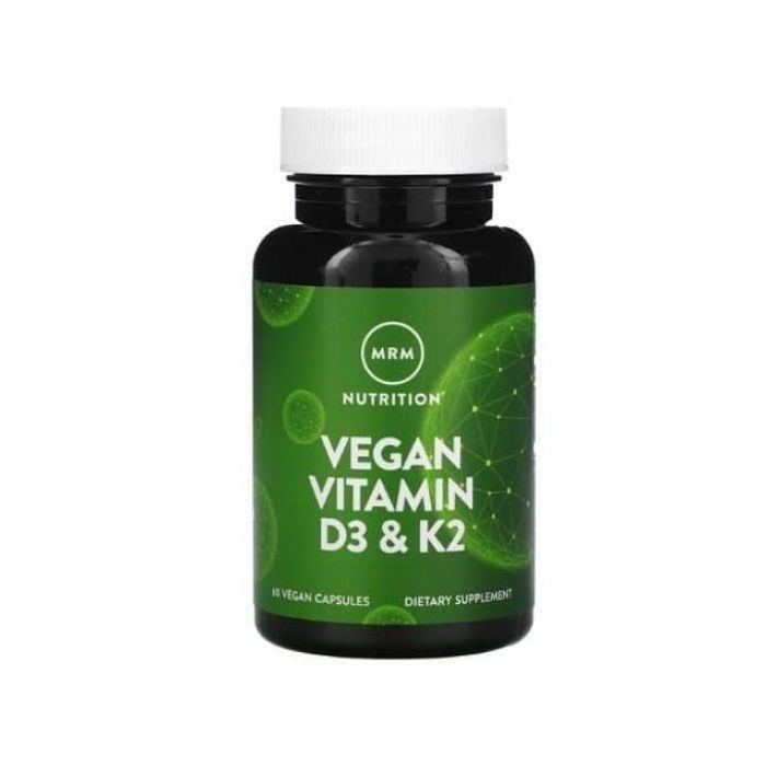 vitamines d3 et k2 végétariennes, 62,5 µg (2500 ui), 60 capsules végétariennes