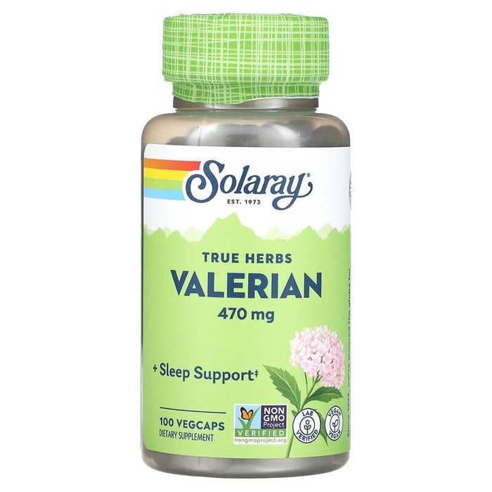 Solaray - True Herbs, Valerian, 470 mg, 100 VegCaps