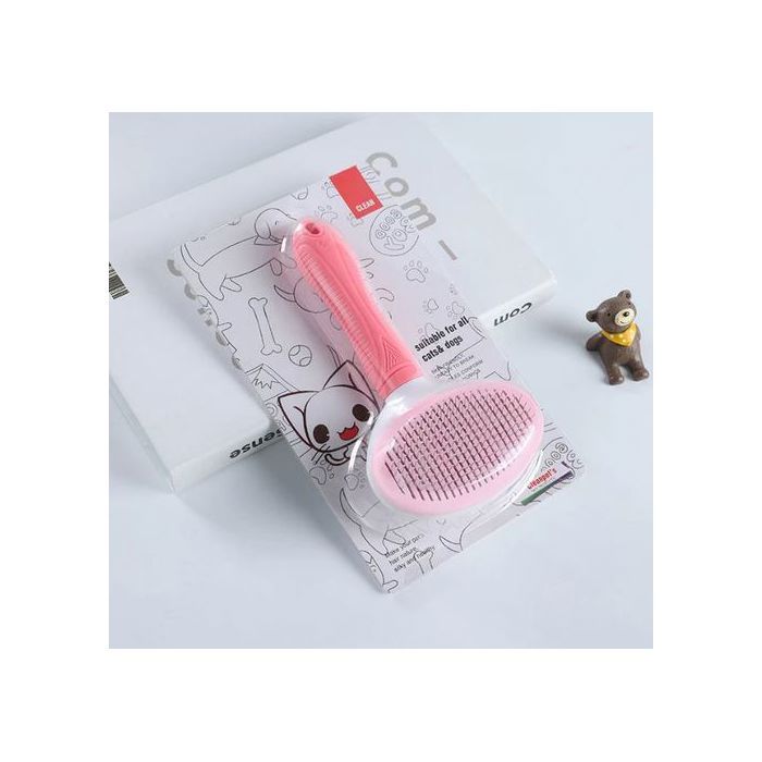 Brosse pour Chat et Chien, auto-nettoyante avec bouton pratique