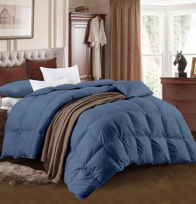 Couette - Sensation - Microgel - Antiallergique - 220x240cm - Bleu Jean