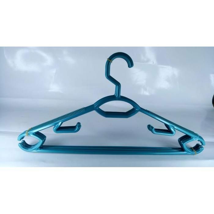 Cintres de vêtements - TITIZ - Lot de 3 - Plastique durable - Couleur bleue - Origine Turquie