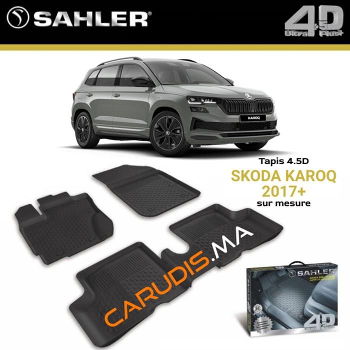 Tapis sur mesure - Skoda Karoq - Imperméable - Antidérapant - Ajustement Laser 3D