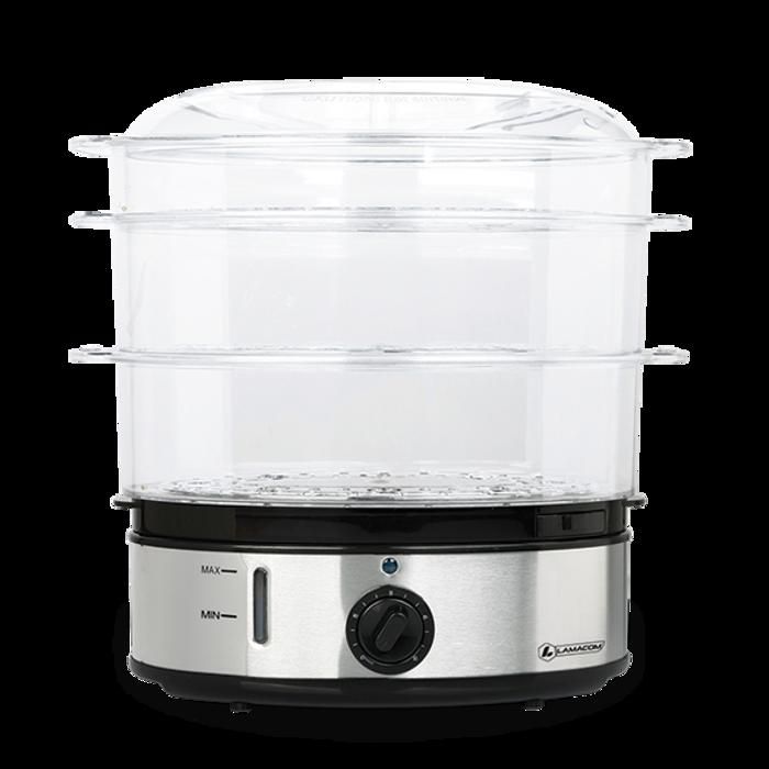 Cuiseur Vapeur - LAMACOM - Look-in - 3 Paniers - 800W - Minuterie 60 min