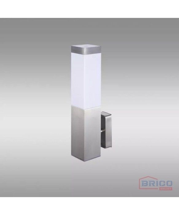 APPLIQUE MURALE LED CASTILLA + LAMPE LED A60 9W 4000K INOX IP44